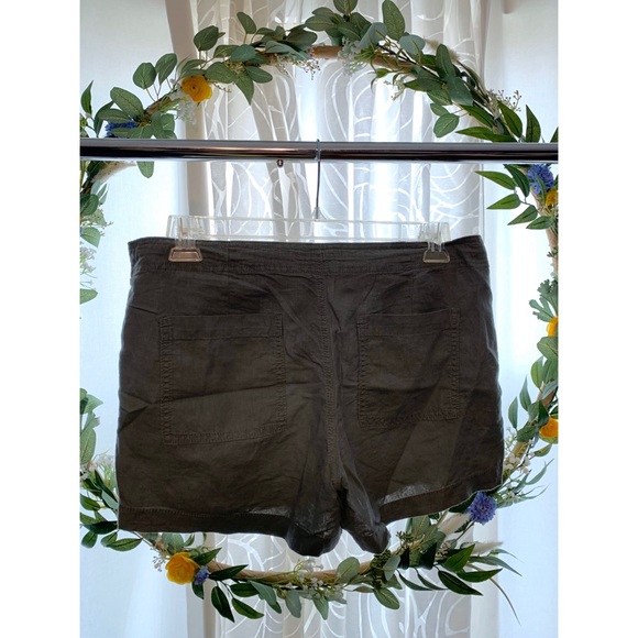 Olive green shorts. - Picture 2 of 3